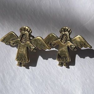 Jeep Collins Brass Angel 😇 Earrings